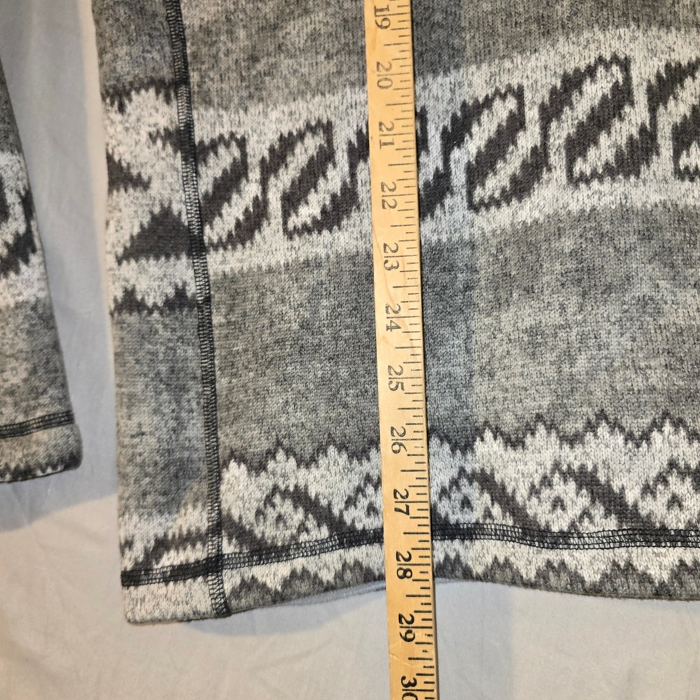 The North Face Pullover Large Mens Grey Fair Isle Gordon Lyons 1/4 Zip Fleece - Picture 6 of 9